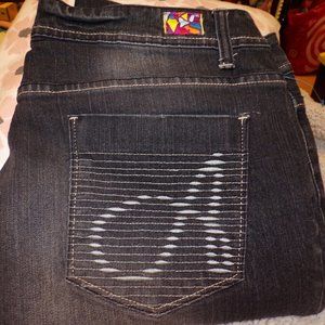NWOT AKDMKS Sz 38 Black Denim Jeans 35" Inseam Z23